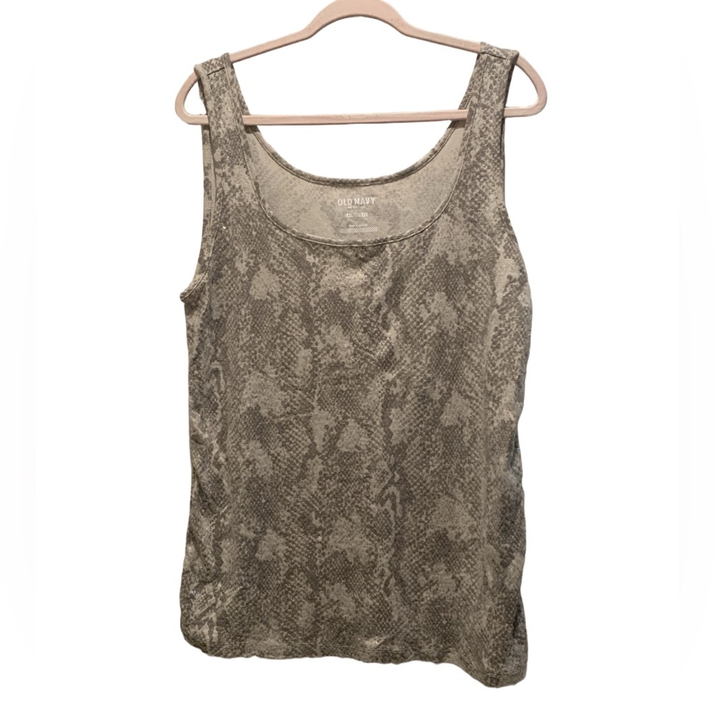 Old Navy Sequined Snake Skin tank. Size XXL. - Picture 1 of 7